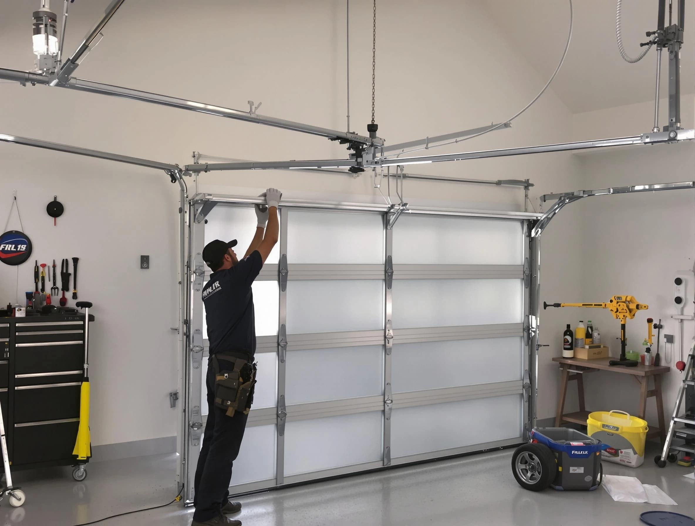 Newton Garage Door Repair certified team performing precision garage door installation in Newton