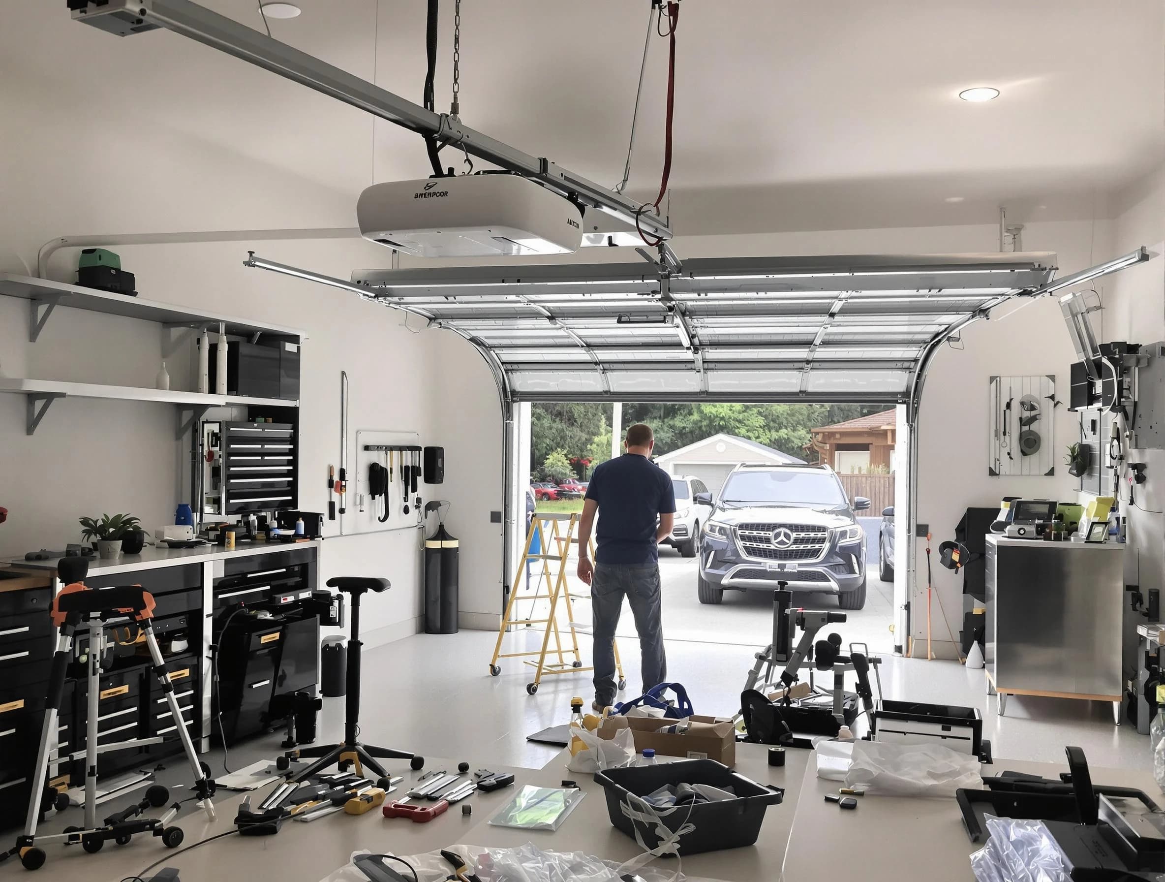 Garage door opener installation by Newton Garage Door Repair in Newton