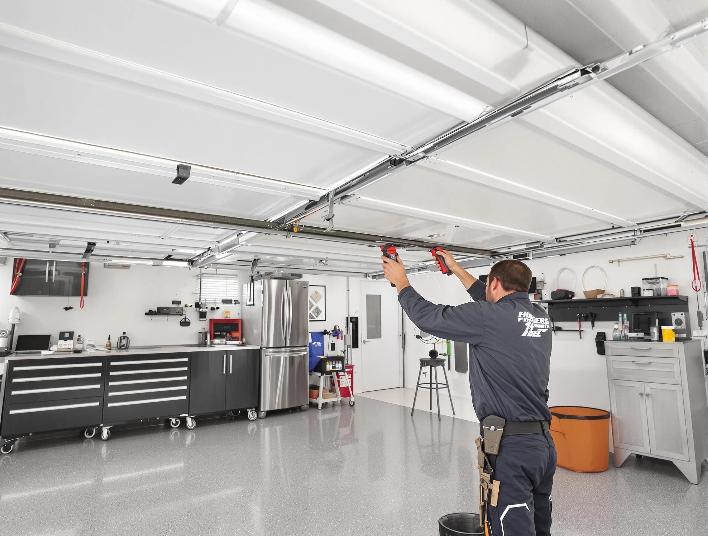 Overhead garage door repair service by Newton Garage Door Repair in Newton