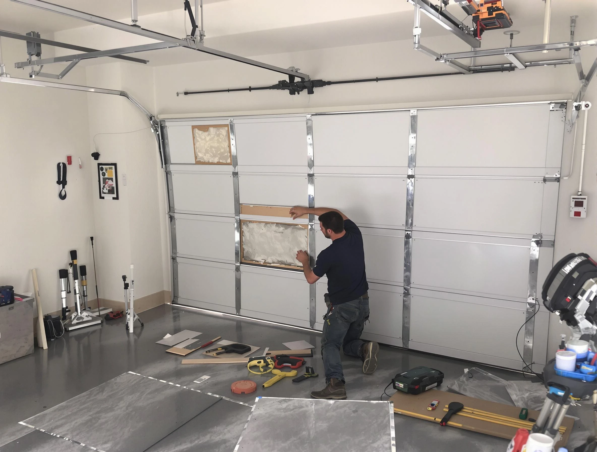 Garage Door Panel Repair in Newton