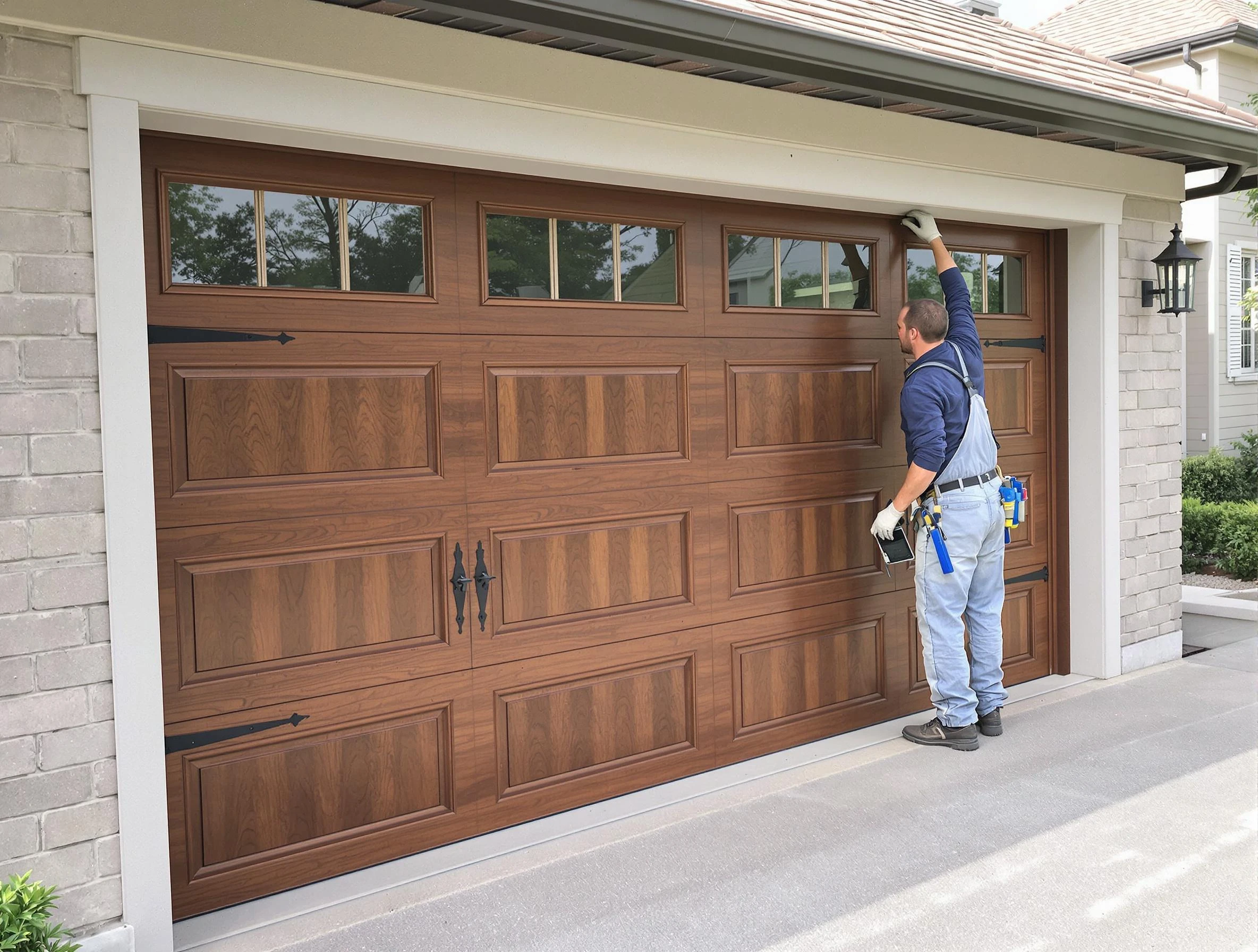 Custom garage door showcase by Newton Garage Door Repair in Newton