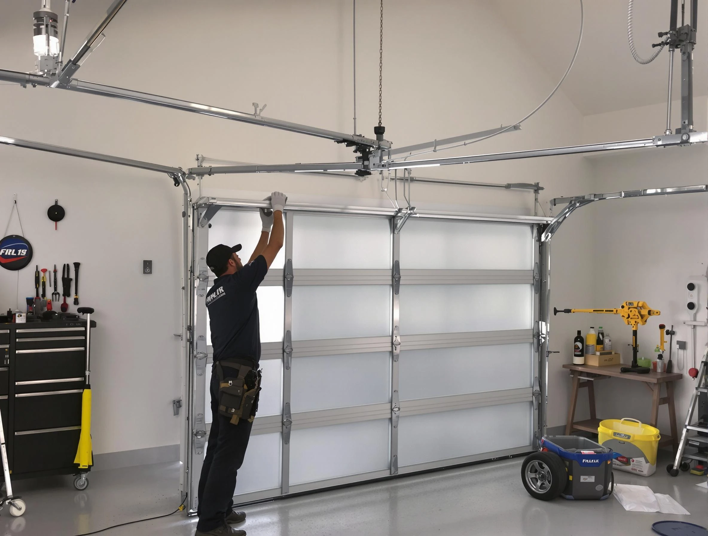 Newton Garage Door Repair certified team performing precision garage door installation in Newton